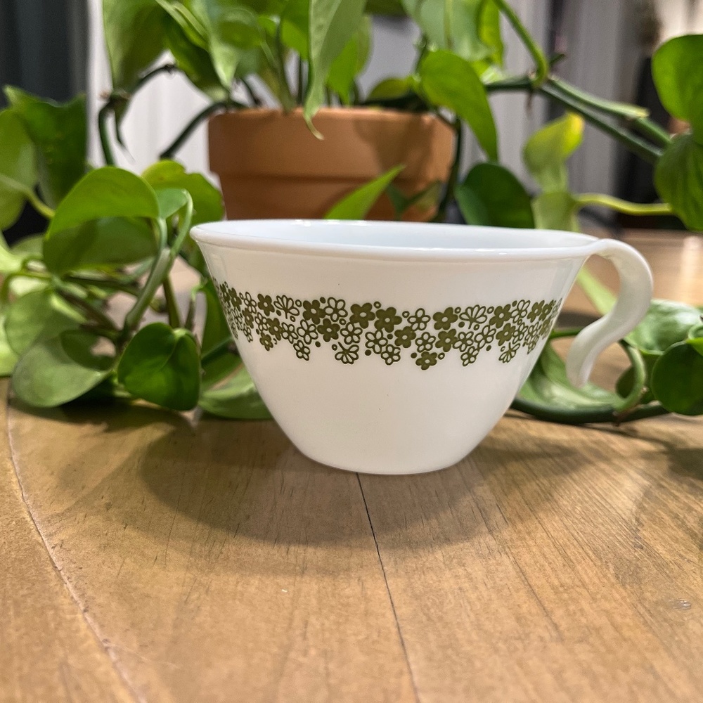 Corelle Corningware Spring Blossom Hook Handle Mugs - 6